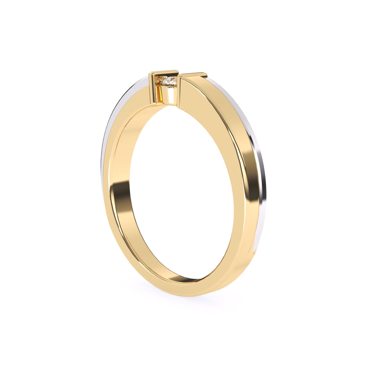 Forever One Round Diamond Tension Setting Ring